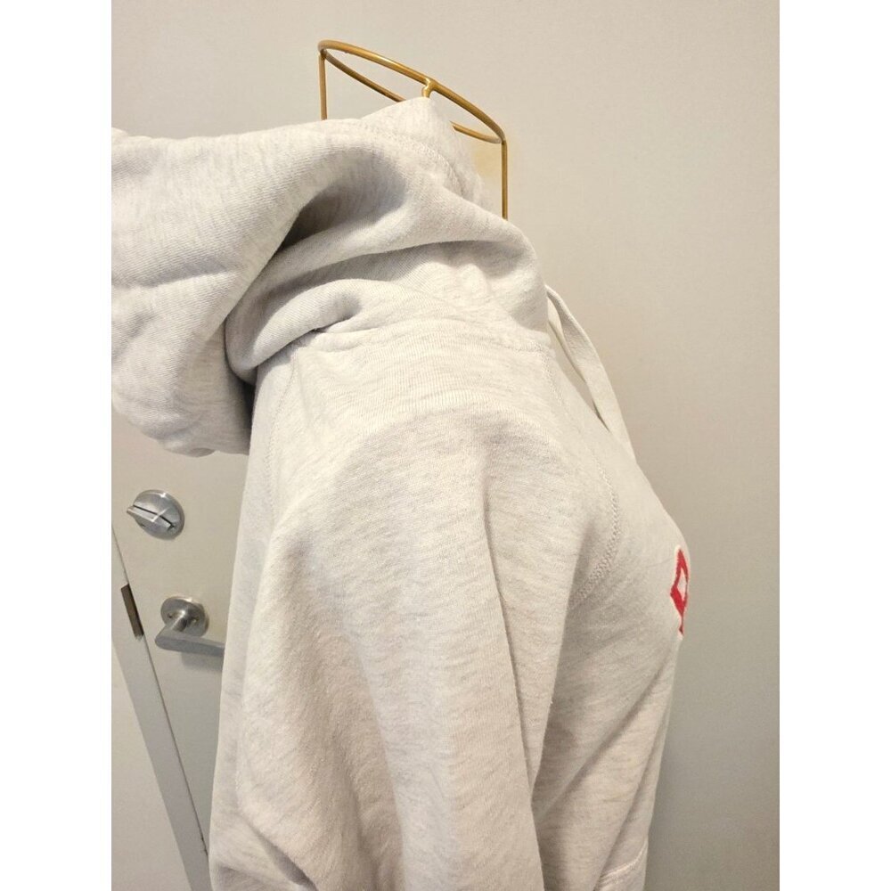 Roots Women's Hoodie Sweatshirt Light Gray Small Drawstring - Picture 15 of 16